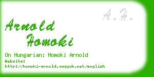 arnold homoki business card